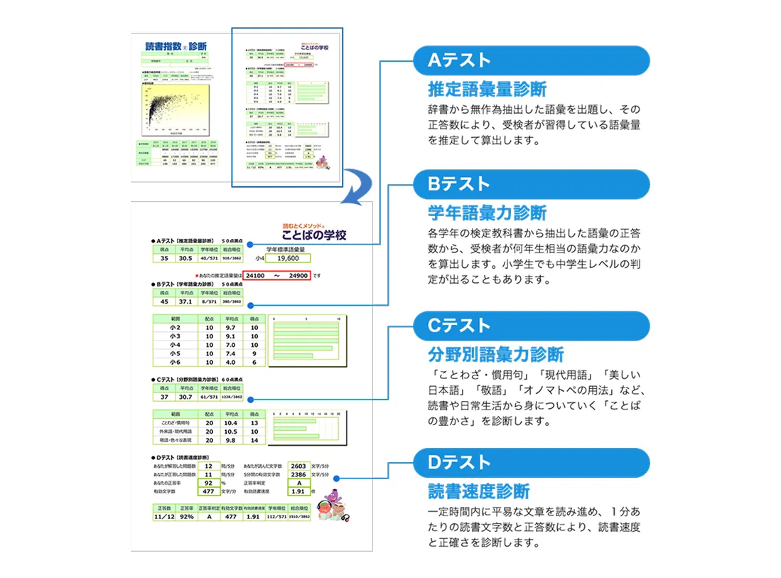 読書指数診断®詳細 | Sakura 国語のワークショップ